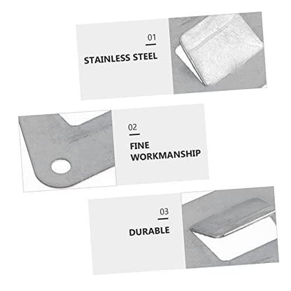 Housoutil 10-Pack Stainless Steel Range Hood Hanging Plate Kitchenware Rack Easy Install Accessories