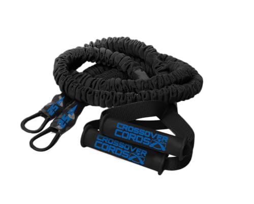 Crossover Cords - Blackout - Shoulder Resistance/Exercise Bands - Perfect for Warmups, Arm Care, Rotator Cuff Exercise or Physical Rehab from Injury - One Set of 2 Cords - Crossover Symmetry - color: 25 lbs