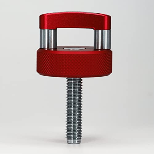 ROCKWORKX Billet Aluminum JKU Hard Top Quick Removal Fastener Thumb Screw, Integrated D Ring - color: Red