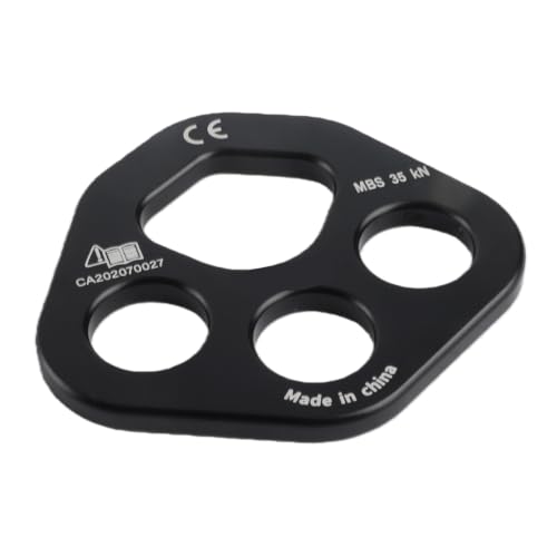 aqxreight Rope 3 Holes Force Rigging Plate Divider Finger Force Clim EquipmentBlack Each and of The Rigging Plate Minimize Wear and 3 Holes Rigging PlateRigging Plate Divider Plate3 - color: Black