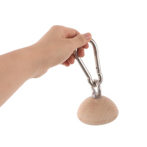 Wooden Grip Strength Hemisphere Ball Half round Hand Grip Strengthener with Slip Resistant Surface and Ergonomic Design for Rock Climbing Training Outdoors or Office Use