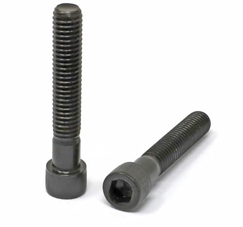 iexcell 10 Pcs 3/8-16 x 2-1/4" Partially Threaded Alloy Steel 12.9 Grade Hex Socket Head Cap Screws Bolts Kit, Black Oxide Finish - size: 3/8-16 x 2-1/4" ( Partially Threaded )