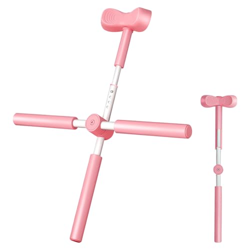 Back Stretcher Yoga Stick Upper Body Alignment Stretching Bar | Exercise Cross Stick for Home Apartment Bodybuilding Fitness Workout After Sports - color: rose
