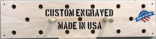 12"x50" Horizontal Climbing Pegboard. Now with Custom Engraving Options!!! Designed for Horizontal mounting Between 16" on-Center Wall Studs