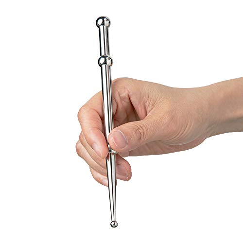 FeelFree Sport Stainless Steel Deep Tissue Massage Tool-Manual Acupuncture Pen-Trigger Point Massage Relief Pain Therapy Tools Full Body Relaxing Trigger Self-Massage Acupressure Bar (7 inches)