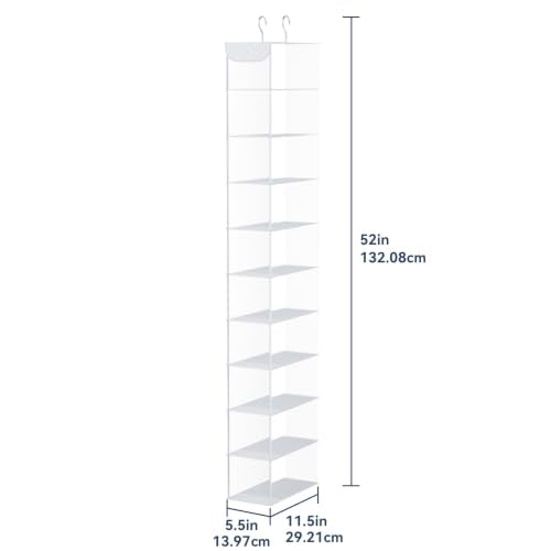 Whitmor 10 Section Hanging Shoe Shelf