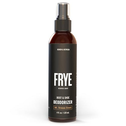 FRYE Boot & Shoe Deodorizer Spray - Powerful Enzyme Formula Spray for Shoe Odor Elimination in All Footwear (Mt. Breeze)