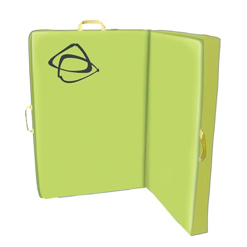 Asana Focus Crash Pad for Bouldering & Climbing - Dual Density Foam with Open/Closed Cell Layering - Deluxe Suspension System - Metal Cam Buckles & High-Vis Handles - 48x36x4