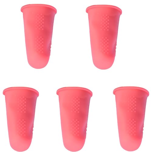 High Elasticities Silicone Finger Guard Reusable Finger Protecting Sleeves for Cooking Gardening Skin Protecting - style: 5 pieces
