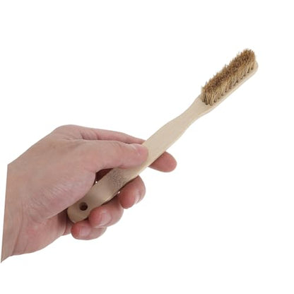 STOBAZA Rock Climbing Brush with Wood Handle and Boars Bristle for Powerful Scrubbing and Comfortable Grip, for Indoor Rock Climbing and Bouldering Hold Cleaning