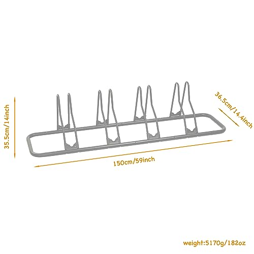 CyclingDeal Bicycle Floor Parking Rack Stand - for Mountain MTB Road Bike - Indoor Home Garage Storage - Classic 4 Bikes - size: 4 Bikes, style: Classic