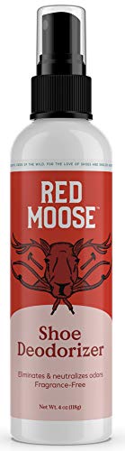 Shoe Deodorizer - Scent Free Odor Eliminator Foot Freshener Spray - Red Moose