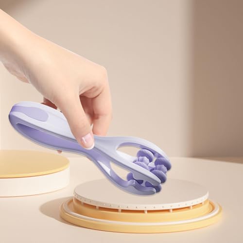 Finger Massager, Double Rollers Hand Massager, Hand Joint Roller for Stiffness Training Finger, Violet - color: Violet