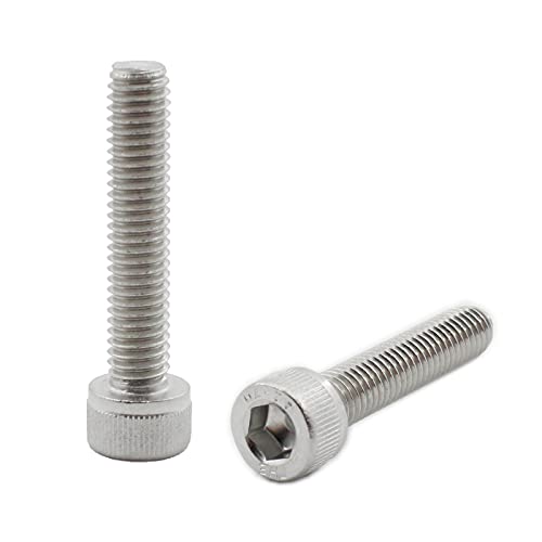 20 PCS Socket Head Cap Screws, TTZEZE 304 Stainless Steel Metric Machine Bolts Hex Socket Screw, Socket Drive Bright Finish Full Machine Threads for Shelf Chair Desk Install Repair (M6x45mm) - color: M6, size: 45mm