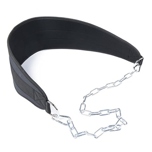 Dip Belt, 18.5x6 Inch Pull Up Belt with D-Ring & 35" Chain, Strong Nylon Weighted Pull Up, Replacement Gym for Exercising, Bodybuilding