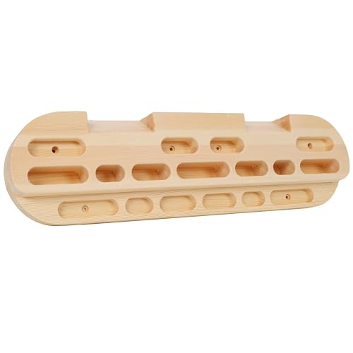 Climbing Hangboard for Rock Climbing Training Wooden Fingerboard Trainer with Multiple Grip Holds for Finger Strength and Grip Endurance Home Gym Workout