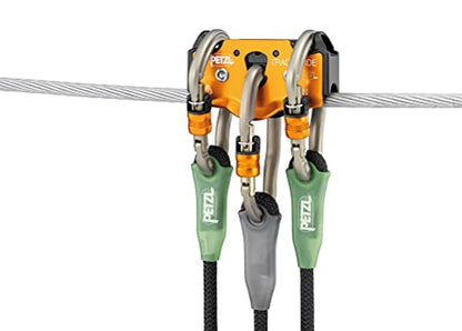 PETZL, Trac Guide Pulley, Trolley with Optimal Durability for Adventure Parks