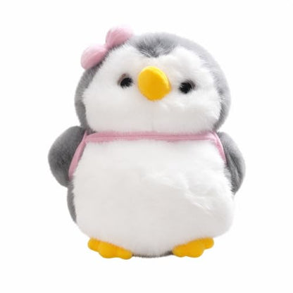 Fluffy Penguin Plush Chalk Bag Drawstring Sealed Magnesium Powder Pouch with Adjustable Belt. Lightweight for Climbing, Weightlifting, Gym and Outdoor Sports.