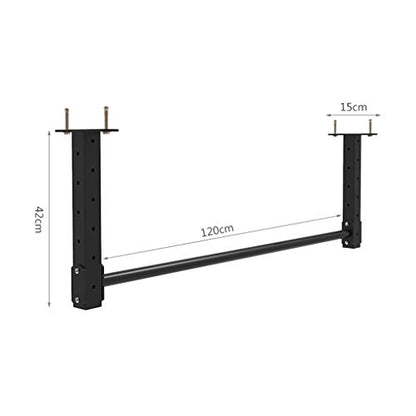 Chin up bar Ceiling Mounted Pull Up Bar Adjustable Height Pull Up Horizontal Bar Home Gym Arm Exercise Strength Training Horizontal Bar Strength Training Pull-Up Bars - size: L