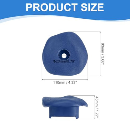 PATIKIL Rock Climbing Holds, Climbing Rock Wall Grips Play Set Climber Attachments with Single Holes for Playground - color: Blue, style: Blue-C
