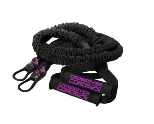 Crossover Cords - Blackout - Shoulder Resistance/Exercise Bands - Perfect for Warmups, Arm Care, Rotator Cuff Exercise or Physical Rehab from Injury - One Set of 2 Cords - Crossover Symmetry - color: 7 lbs