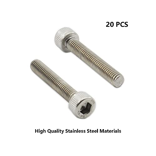 20 PCS Socket Head Cap Screws, TTZEZE 304 Stainless Steel Metric Machine Bolts Hex Socket Screw, Socket Drive Bright Finish Full Machine Threads for Shelf Chair Desk Install Repair (M5x25m) - color: M5, size: 25m