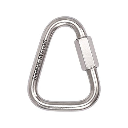 SHONAN Delta Quick Link, Large Stainless Steel 3.5 Inch Triangle Quick Links Heavy Duty Triangle Carabiners Marine Grade, 1 Pack, 2300 Lbs Capacity - size: 3.5 Inch, 1 Pack(Marine Grade)