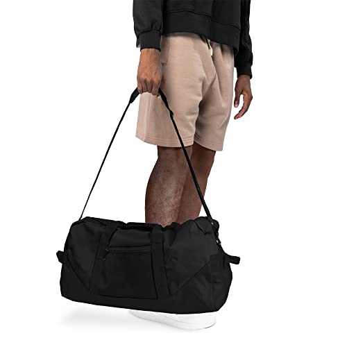 21" Large Duffle Bag with Adjustable Strap - color: Black
