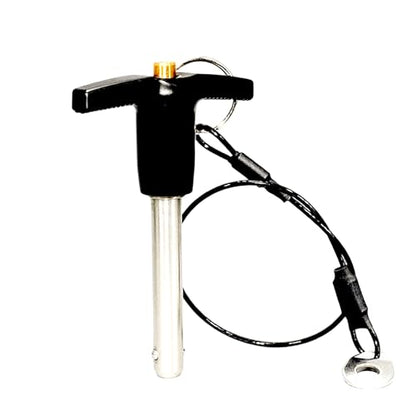 1Pc Stainless Steel T - Handle Lock Pins, 1/4"~1/2" Pin Dia. 2"~4" Usage Length Push-Button Quick Release Pin Safety Pin Handle Stop Pin with Lanyard Cable (Pin Dia(MM):6.35, Usage Length(MM):40) - size: Usage Length(MM):40