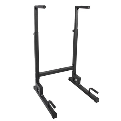 Dip Station, Adjustable Height 6-Level Multi-Function Pull Up Bar Stand | Heavy Duty Steel Dip Bars for Home Gym, Tricep Dips L-Sit Push Up Calisthenics Workout Equipment, Supports 500 LBS