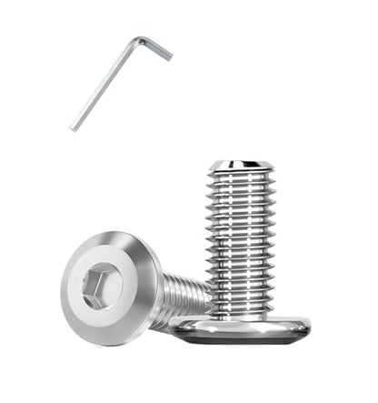 Metuja 1/4-20x5/8 Flat Head Hex Socket Cap Screws Bolts,304 Stainless Steel Fully Threaded Machine Screws with Hex Key (20PCS) Corrosion-Resistant for Furniture/Machinery - size: 1/4-20 x 5/8"