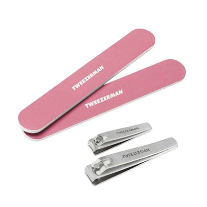 Tweezerman Nail Kit with Clipper & 2 Nail Files Tea Rose - color: Tea Rose