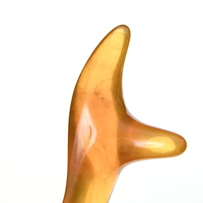 Broman Reflexology Tool - Trigger Point Massage Tool, Perfect for Full Body Massage, Ideal as Foot Massager and Hand Massager, Small Yet Mighty, Amber-Color - color: Ambercolor