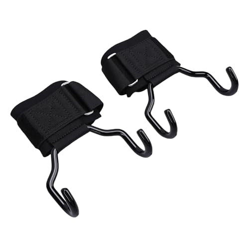 Asixxsix Weight Lifting Hooks, Adjustable Non Slip Rubber Coated Gym Wrist Straps with 330LB Capacity, Grip for Deadlifts Pull Ups Strength Training Men Women