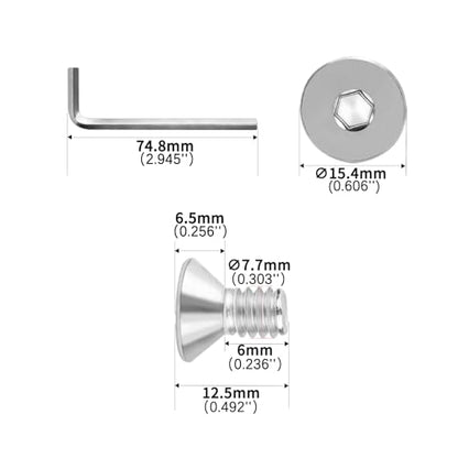 5/16-18x1/2 Flat Head Socket Cap Screws Bolts 30pcs HS/JXLS-03 | 304 Stainless Steel, UNC Coarse Full Thread, Equipped with Phillips Bit, for DIY, for Repair, Install Furniture Screws - size: 5/16-18x1/2"