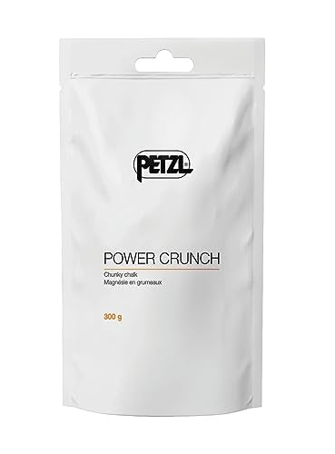 Petzl SAKAPOCHE Rock Climbing Chalk Bag | Ergonomic Chalk Pouch with Zippered Pocket for Gym, Sport, & Trad Climbing - color: Black + 300 g powder crunch chalk