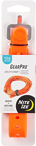 Nite IZE, Inc. USL24-31-R3 Nite IZE GearPro Secure Tarps, Hoses, Skis, Lumber, 80 lb. Load Limit, 24 inch, Black Utility Strap, 24" Stap, Bright Orange - color: Bright Orange, size: 24" Strap