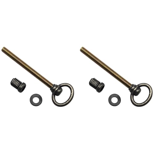 2 PCS Swivel Mirror Mounting Bolt M8 Antique Brass Mirror Frame Screws for Retro Rotating Mirrors (Screw Lenght: 83 mm / 3.27") - size: 121 MM / 4.76 IN