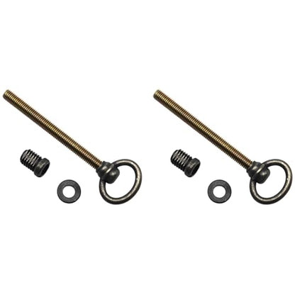 2 PCS Swivel Mirror Mounting Bolt M8 Antique Brass Mirror Frame Screws for Retro Rotating Mirrors (Screw Lenght: 83 mm / 3.27") - size: 121 MM / 4.76 IN