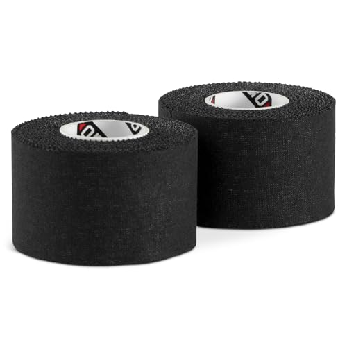 RockTape Athletic Tape for Joint Support – Tearable Sports Tape for Wrists, Ankles, Fingers – Hypoallergenic, Sweat-Resistant, Easy to Apply, 1.5" x 10 Yards, Black, 2 Pack - color: Black, size: 2 Pack