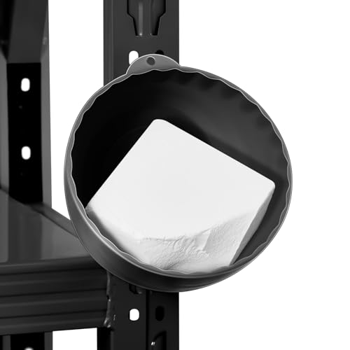 SiliFine Gym Chalk Bowl Magnetic Weightlifting Chalk Holder Workout Bucket Chalks Blocks for Weightlifting Multi Position Storage Bowl Container Accessory, Curved Magnetic Nuts and Bolts Tray - color: Black