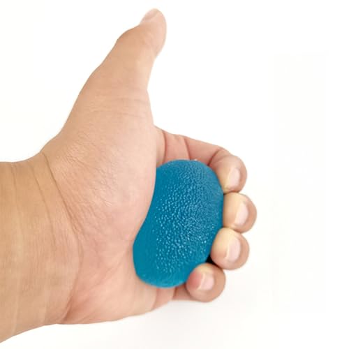 Soft Jelly-Feel Grip Ball - Egg-Shaped Hand Strengthener, Rebound Training Device for Fitness & Exercise - color: Blue