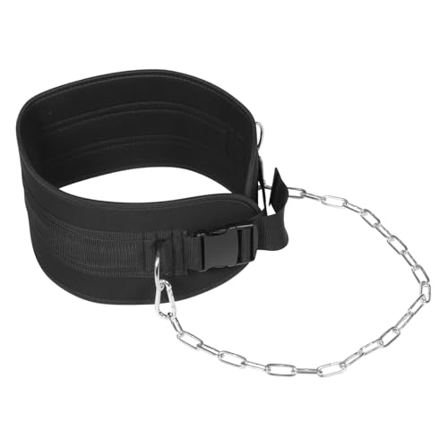 Contoured Fitness Dipping Belt with Chain for Weightlifting Weighted Dips Pull-ups Chin-ups Hip Squats Premium Training Equipment for Strength Building and Muscle Support
