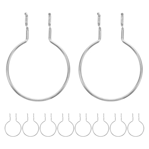 10pcs Stainless Steel Pegboard Hooks Ring Style Hanging Board Tool Hangers for Garage Craft Room Organizer Hardware Accessories