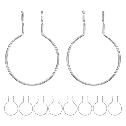 10pcs Stainless Steel Pegboard Hooks Ring Style Hanging Board Tool Hangers for Garage Craft Room Organizer Hardware Accessories