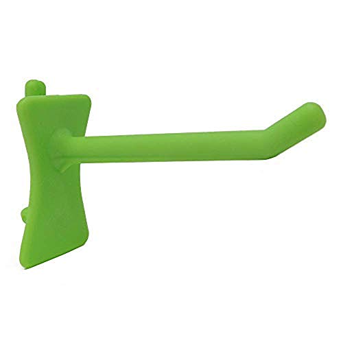PegPro® 2" Hooks Kit for Standard “Wood Fiber” pegboard – Durable Plastic Pegboard Hooks - for Garage, Kitchen, Craft Room, and More (2" Hook - 24 Pack, Kiwi) - color: Kiwi, size: 2" Straight - 24 Count
