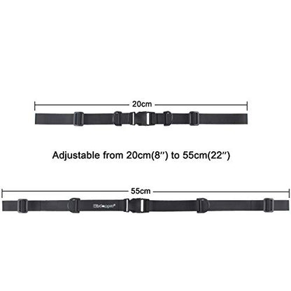 Wisdompro Backpack Chest Strap, Heavy Duty Backpack Sternum Strap Add on | Adjustable Nylon Chest Belt Replacement with Quick Release Buckle, for Travel, Hiking, Camping and Jogging - with Slide Locks - color: Black
