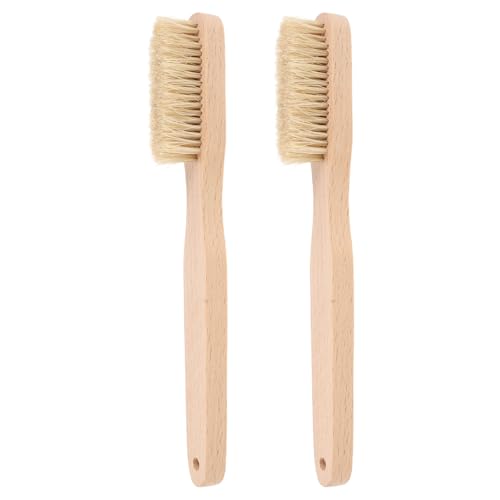 2pcs Rock Climbing Brushes - Bouldering Brush with Thick Boars Hair Bristles and Ergonomic Handle for All Climbing Indoor Or Outdoor