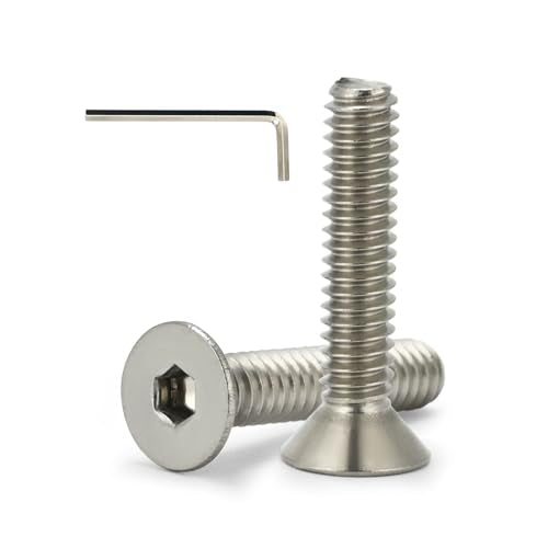 50 Pcs 1/4-20 x 1-1/4 Flat Head Socket Cap Screws Countersunk Bolts,304 Stainless Steel 18-8,Allen Socket Drive,Bright Finish,Fully Machine Thread (1/4-20 x 1-1/4 (50pcs)) - size: 1/4-20 x 1-1/4 (50pcs)
