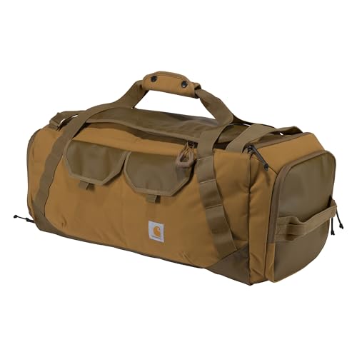 Carhartt Heavy Haul Utility Duffel Bag's, Water-Resistant Packable Bag for Jobsite, Gym, and Travel - color: Carhartt Brown, style: 55l
